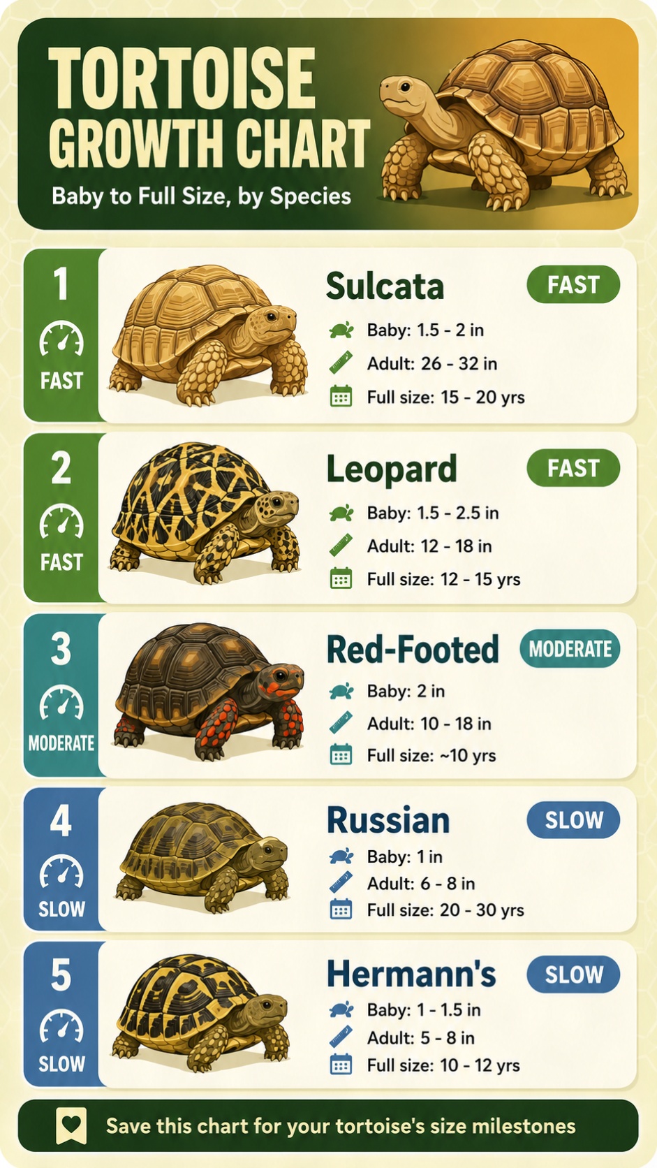 Tortoise Growth Rate infographic
