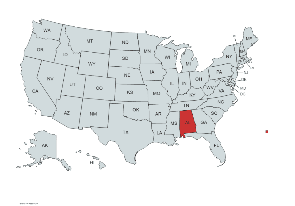 Alabama state in usa