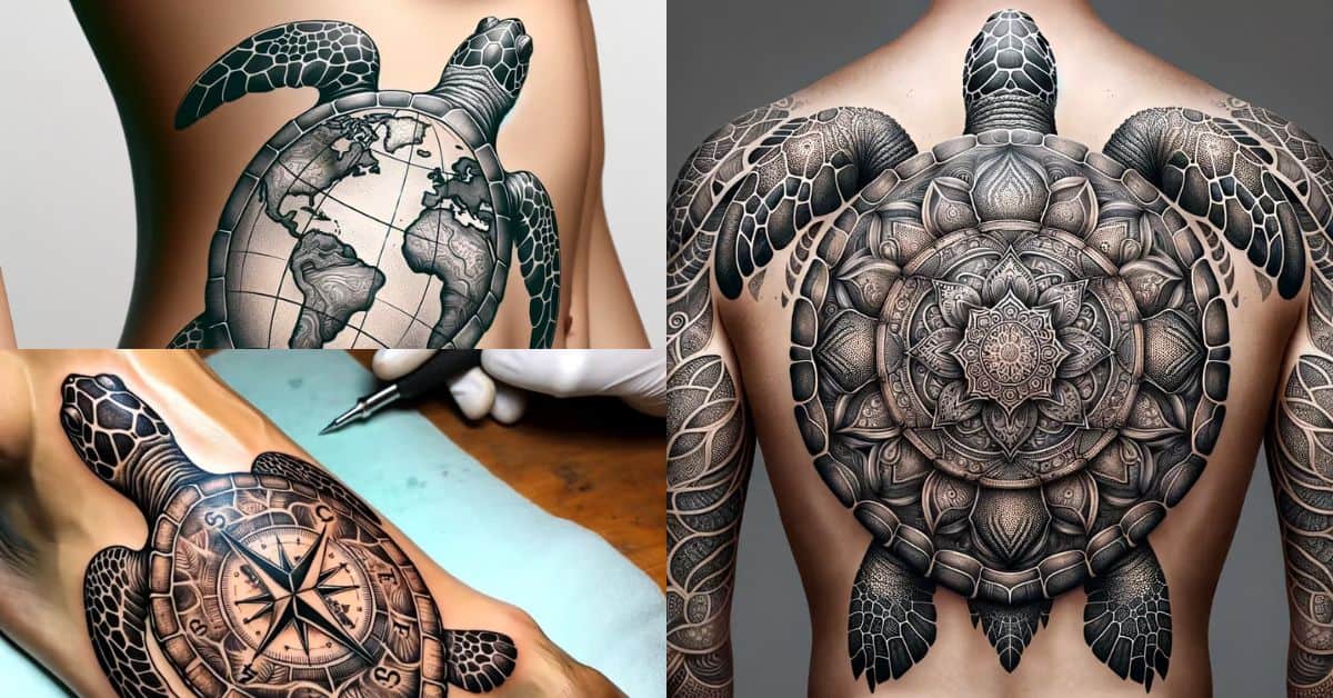 46 AI Driven Turtle & Tortoise Tattoo Ideas