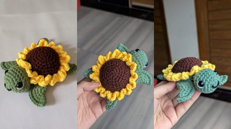 Adorable Sunflower Turtle Amigurumi: Free Crochet Pattern