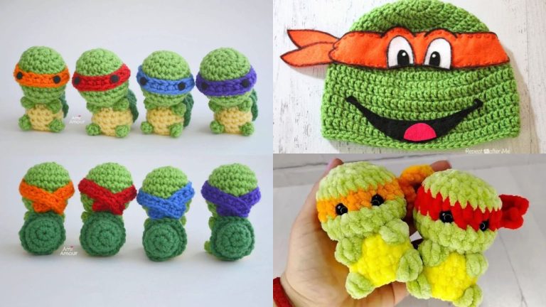 7 Free Crochet Ninja Turtle Patterns (Amigurumi, Hats, Mask & a Blanket)
