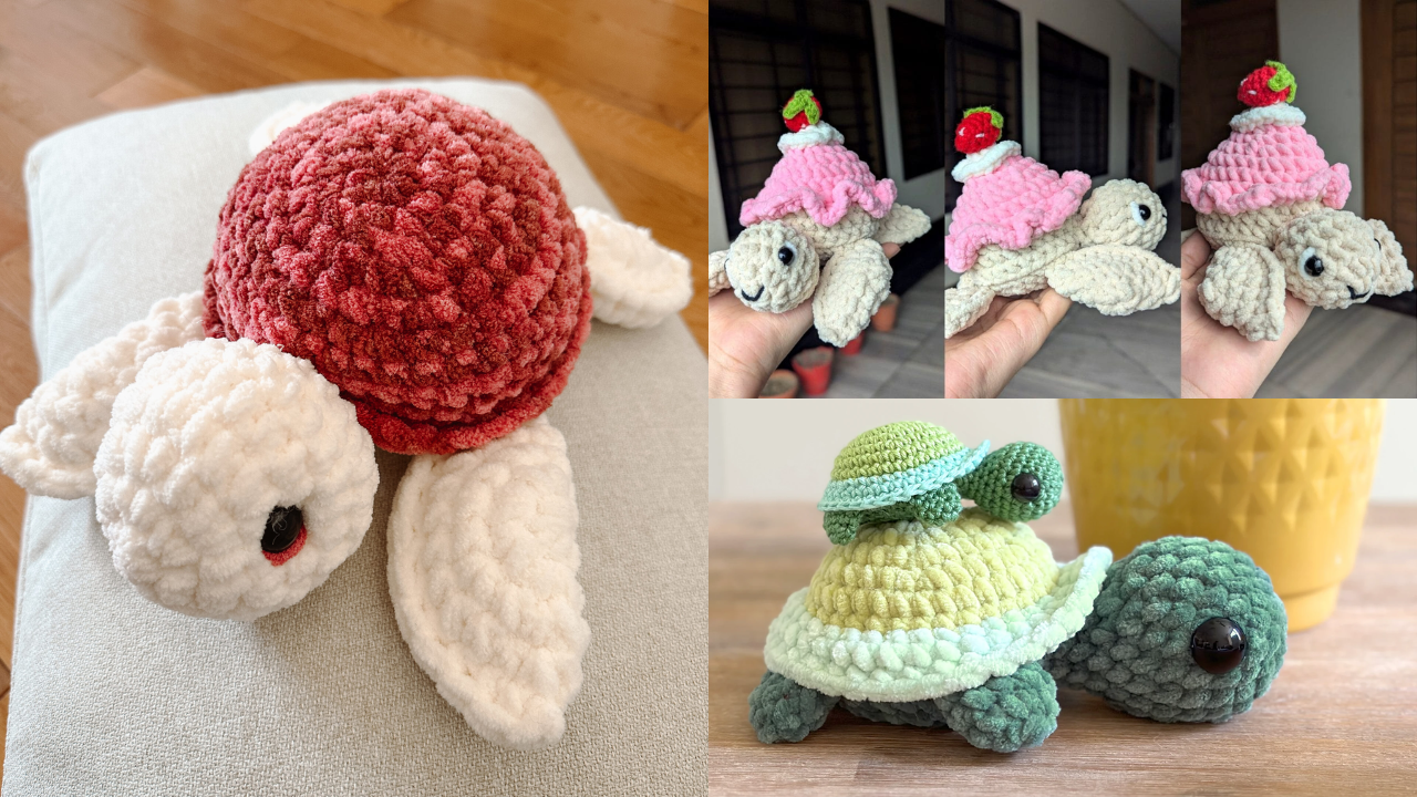 10 Free Crochet Sea Turtle Patterns (No-Sew, Keychain, Mini & Jumbo)