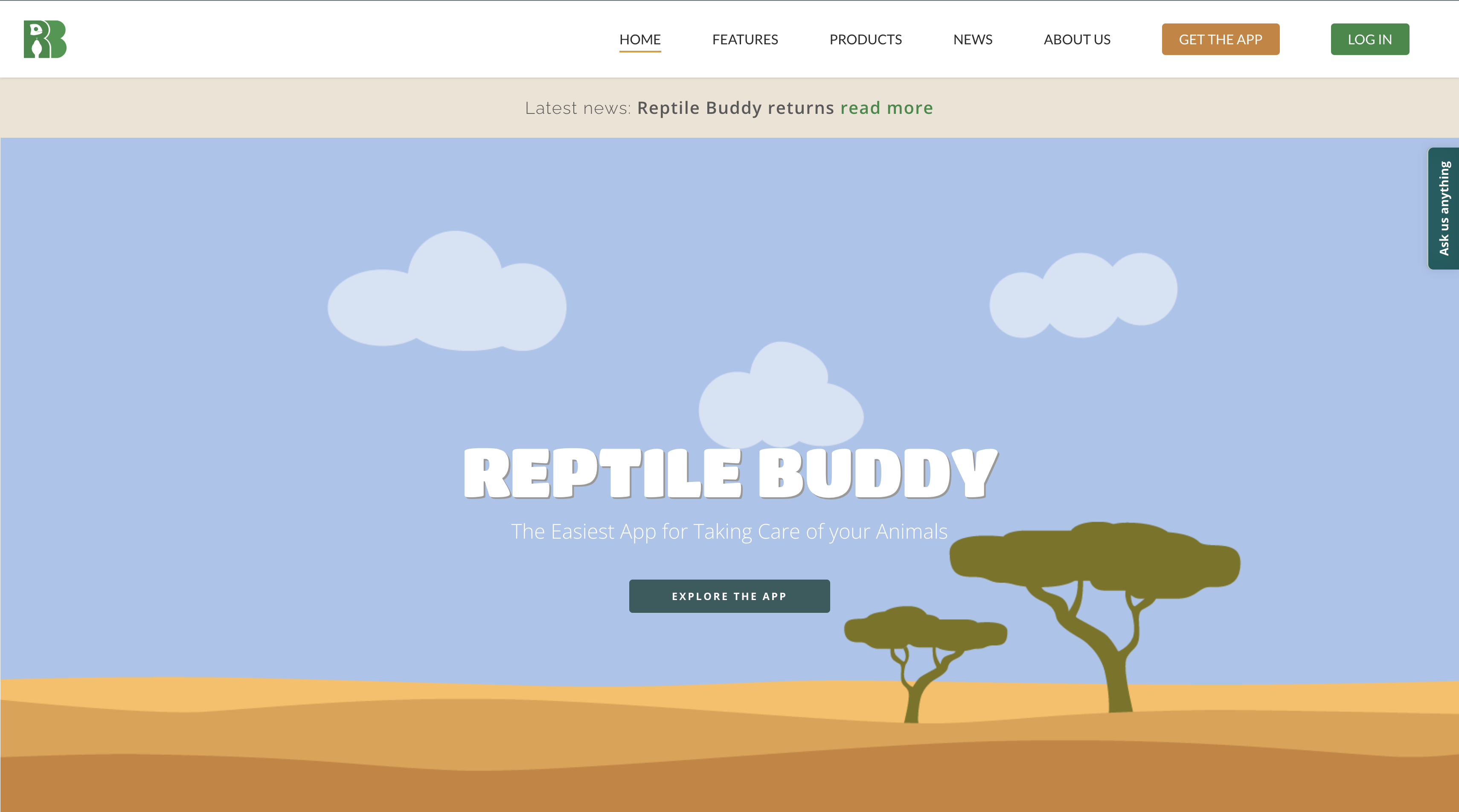 Reptile Buddy reptile care tracking app for growth and feeding